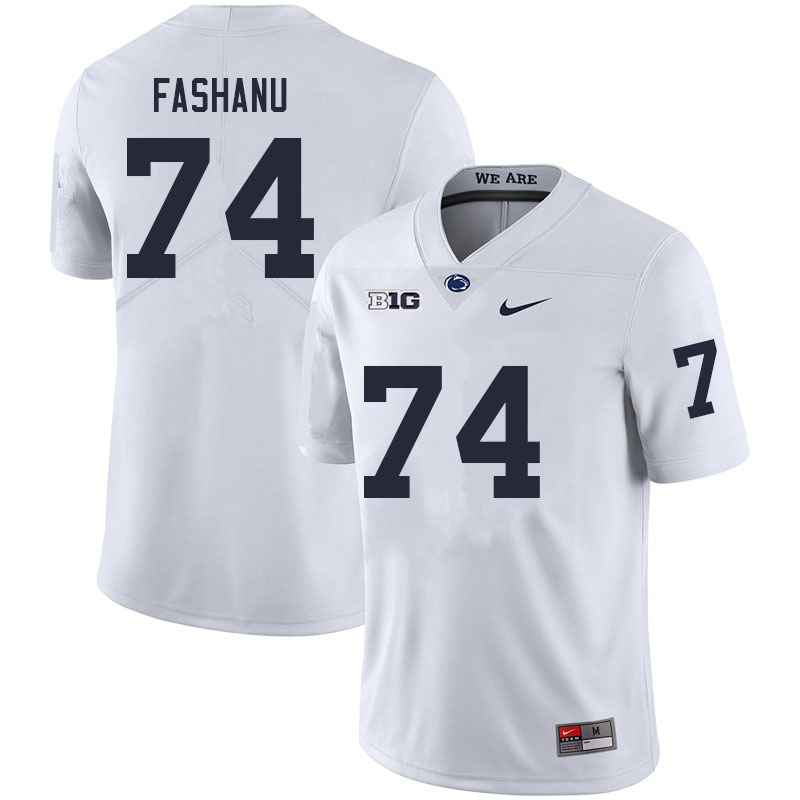 NCAA Nike Men's Penn State Nittany Lions Olumuyiwa Fashanu #74 College Football Authentic White Stitched Jersey JDV5498ZZ